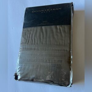 DONNA KARAN HOME 510 SUPIMA COTTON SATEEN KING FLAT SHEET BRONZE NWT